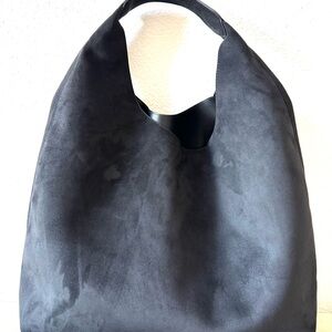 GAP Black Suede /Polyester Tote